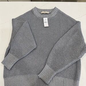 LOFT Gray Ribbed Women's Sweater